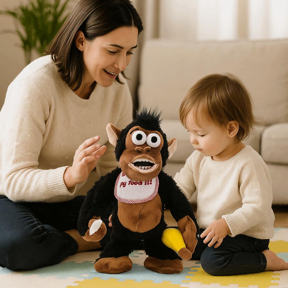 Fluffy Magnetic Monkey Plush Toys Eating Banana Guarding Food Plush Toy Festival Party Decor