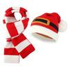 Handgehäkelte Weihnachtsmannmütze Schal Handschuhe für Kinder Erwachsene Familienfeier Weihnachtsmannmütze Festival Requisiten Strickwaren