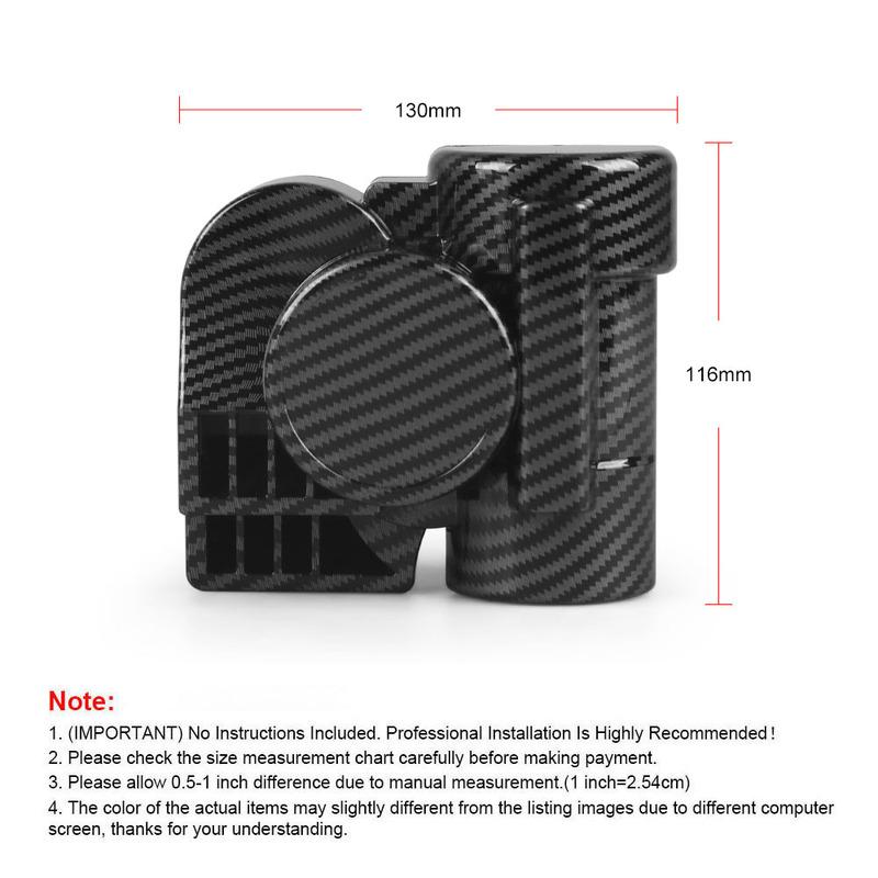 12V 200W Carbon Style Snail Compact Super Loud 450Hz Air Horns With Relay for Car Motorcycle Truck Lorry Yacht Boat SUV