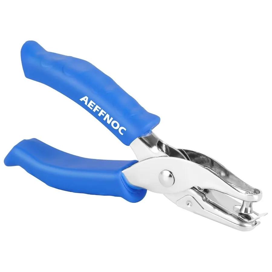 Single Hole Puncher With Soft Grip Handle For Crafting And Scrapbooking 1 4 Inch Precision Paper Hole Punch With Builtin Paper