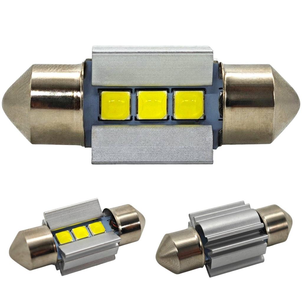 4 Pcs Bulb 31mm C3W LED SV8.5 12-24V CANBUS 320lm Strong White Light Off-Road