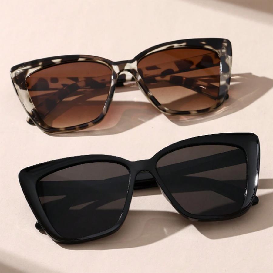 

2 шт. Женские классические элегантные солнцезащитные очки «кошачий глаз» в стиле бохо, уличный стиль Y2k, для путешествий, в школу, для повседневной носки, аксессуары