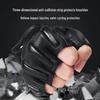 Men's Breathable Sheepskin Half-Finger Motorcycle Gloves