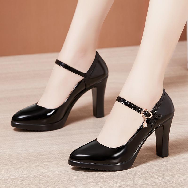 Women's Patent Leather Wedding Shoes Platform Shallow Mouth Women Pumps Concise Super High Heels Party Shoes Female