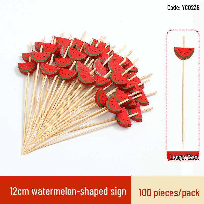 Creative Bamboo Fruit & Flower Picks for Parties, Cocktails, Burgers, & Easter Decorations