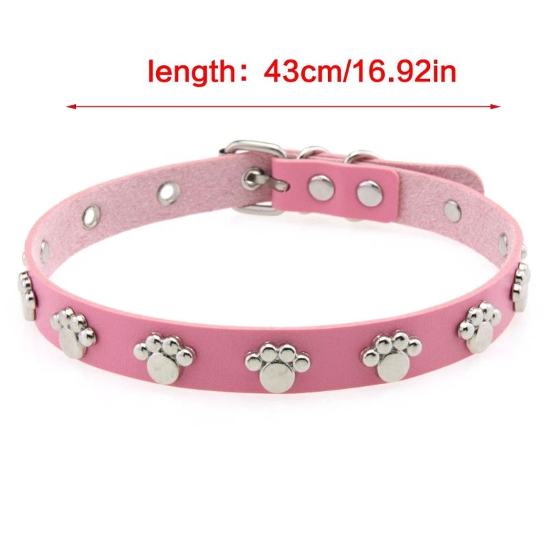 Stylish PU Leather Paws Design Choker Necklace With Metal Hardware For Everyday Wear Party Outfits Costume Accessories