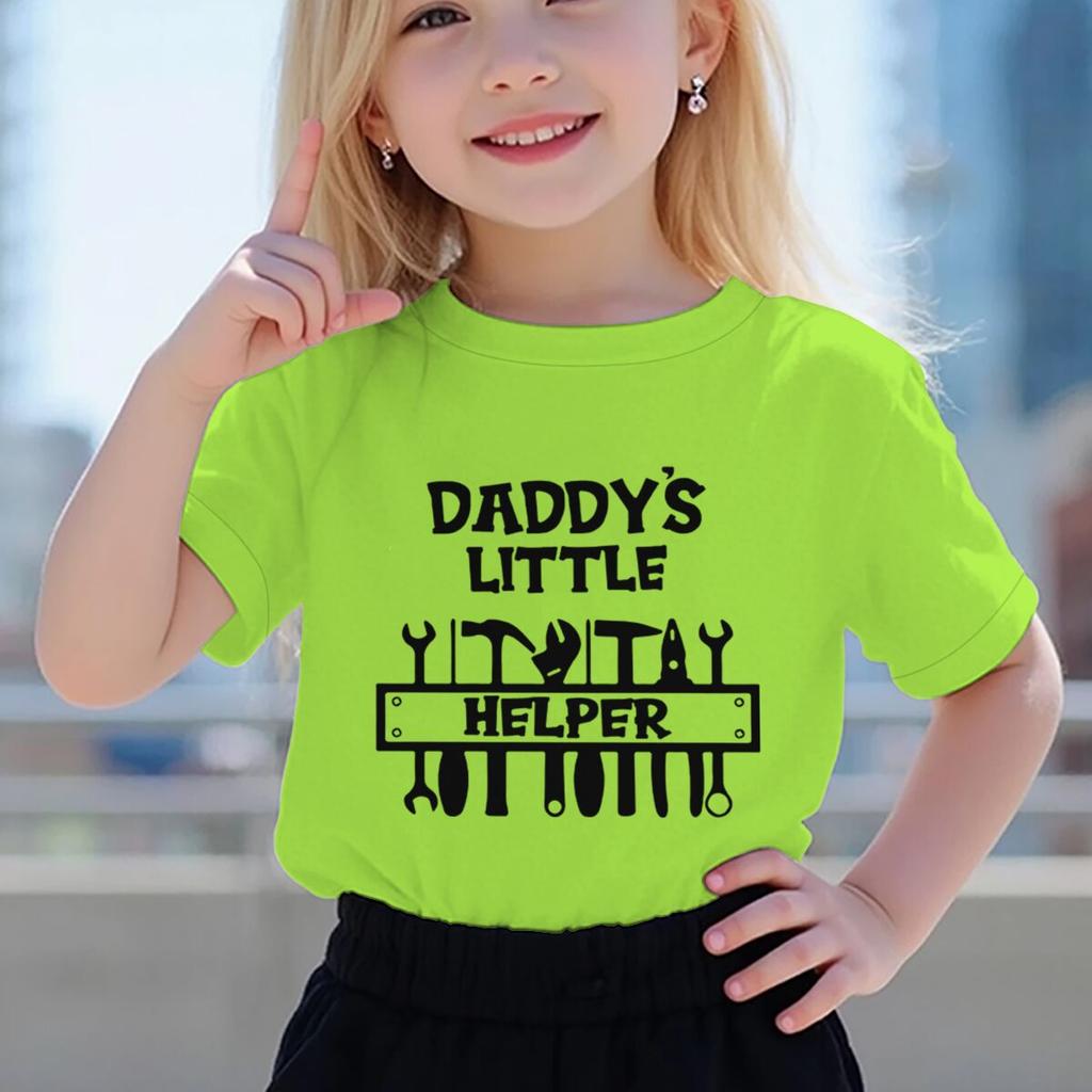 Daddys Little Helper Tshirt Soft ShortSleeve Tee Tool Graphic Cotton Baby Clothing Fathers Day Gift Girl Boy Clothes