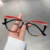Anti Blue Light Optical Big Glasses Women Cat Eye Vintage Luxury Brand Designer Myopia Prescription Double Color Eyewear Frame
