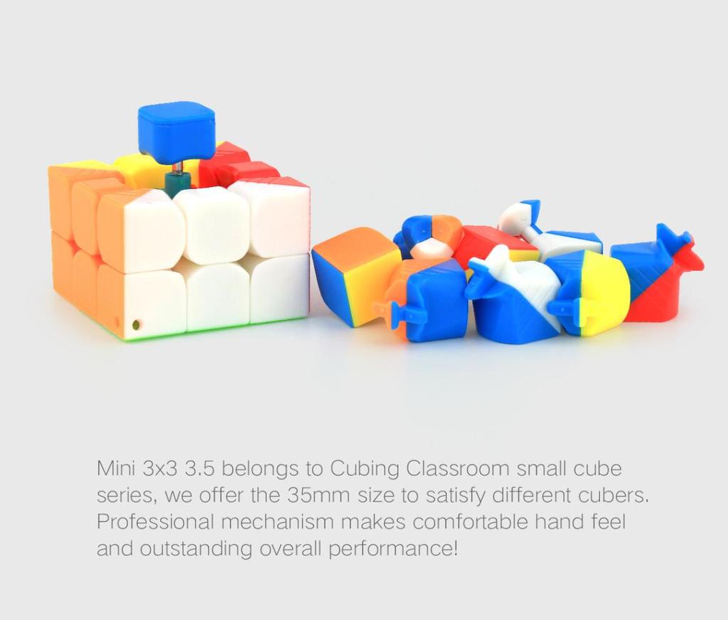 Mini 3*3*3 Keychain Magic Cube Stickerless Speed Cube Puzzle Educational Toy For Children Kids