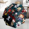 Custom Name Halloween horror Theme Automatic Umbrella, Lightweight & Portable, 8 Rib, Perfect for Outdoor Travel, Birthdays, Christmas, Gifts.