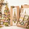 Cadeau d'artisanat de Noël pour adultes Kit d'arbre Patchwork Surdimensionné à faire soi-même, Ensemble d'assemblage en tissu à carreaux Rétro Décoration avec Ornements Suspendus Décoration de Maison de Fête