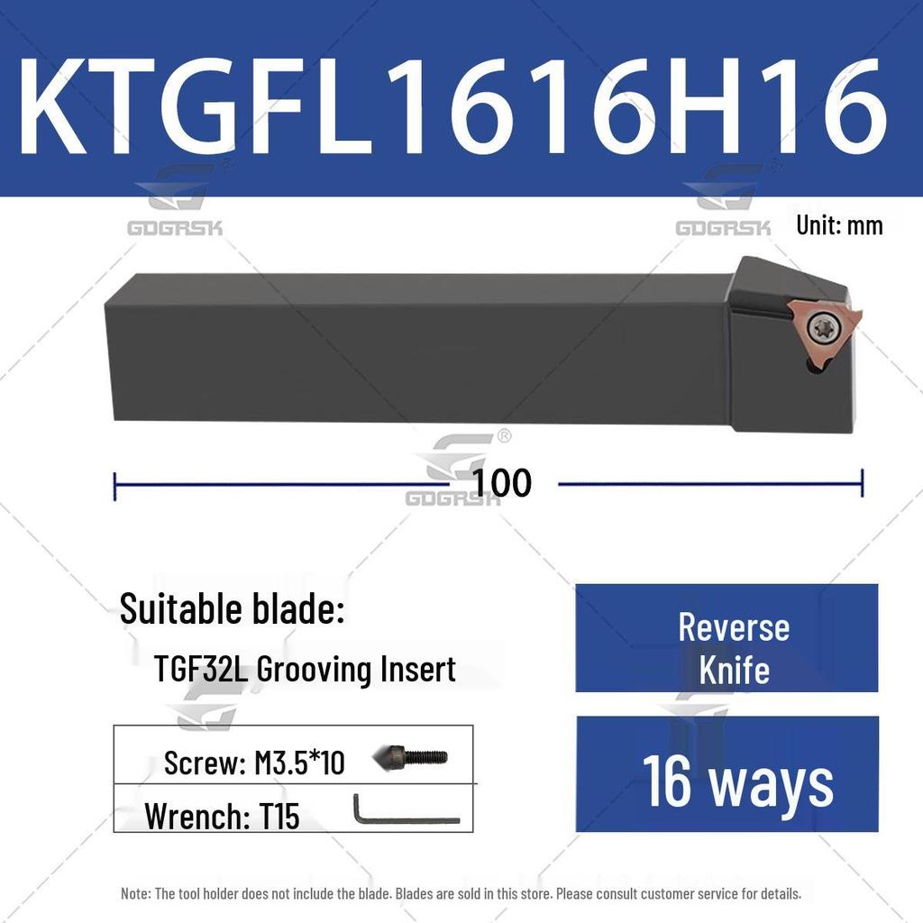 CNC External Shallow Groove Tool Holder KTGFR/KTGFL 1212H16/1616H16/2020K16