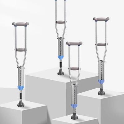 Elderly Shock-Absorbing Underarm Crutches with Anti-Slip Grip and Strap for Foot Fractures