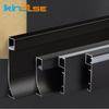 1m H50/80mm LED Baseboard Aluminium Profile Suface Mounted Hard Bar Light Channel Metal Wall Skirting Linear Lamp Milky Cover
