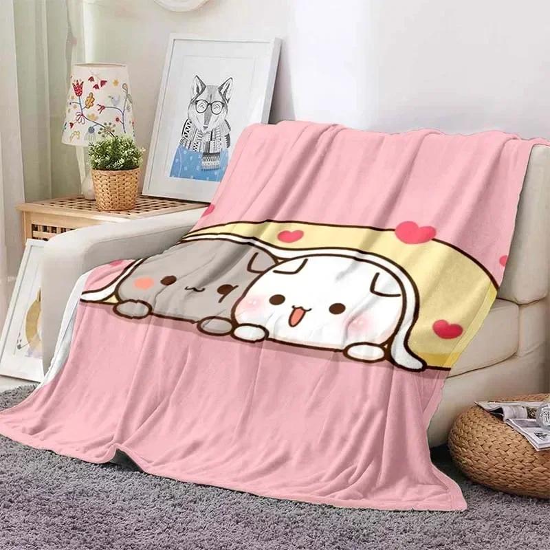Schattige Bubu en Dudu Serie Deken Cartoon Print Kinderen Warm Flanel Zacht Comfortabel Huis Reizen Deken Bed Deken Verjaardagscadeau