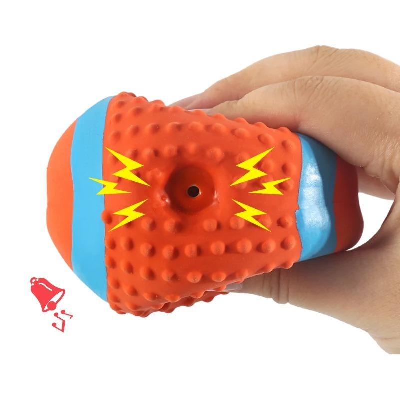 Dog Latex Vocal Toys Teething Chewing Boredom Rugby Soccer Small Dogs Teddy Training Pet Supplies