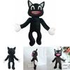 Adorable Black Cartoon Cat Plush Toy Stuffed Doll Perfect For Halloween Decorations