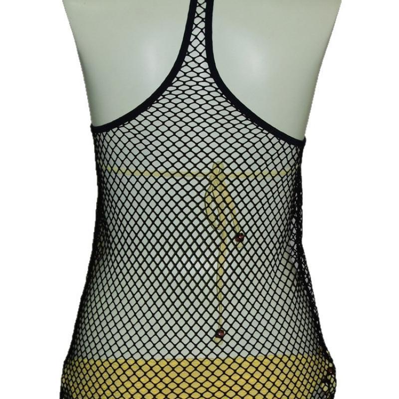 Versatile Mesh Beachwear Cover-up Swimsuit – Trendy Sun Protection 185001