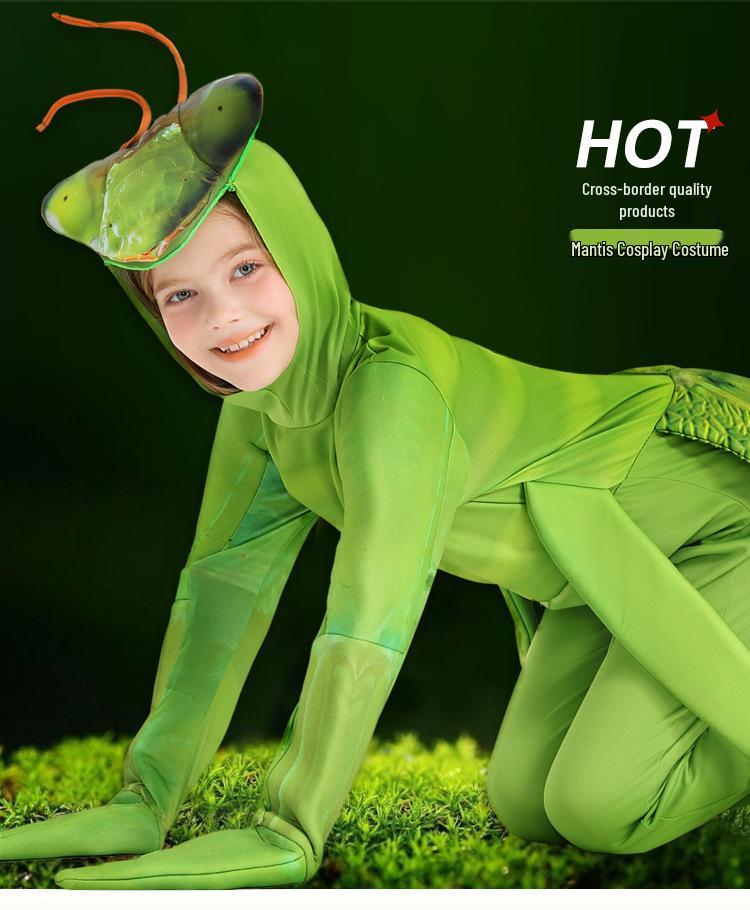 Grenzüberschreitendes Halloween-Gottesanbeterin Cosplay-Kostüm für Kinder