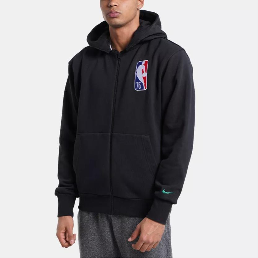 Nike NBA Boston Celtics Courtside Hoodie Black/Green Men Streetwear DB2183-010