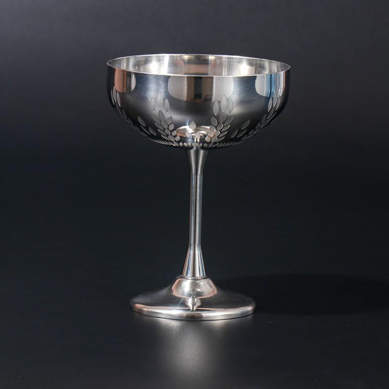 304 Stainless Steel Cocktail Glass Goblet Creative Personality Metal Glass Wheat Ear Glass Champagne Glass