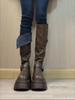 Height-increasing Retro Two-wearing Martin Boots for Women, Thin and Versatile, Thick-soled Knight Boots