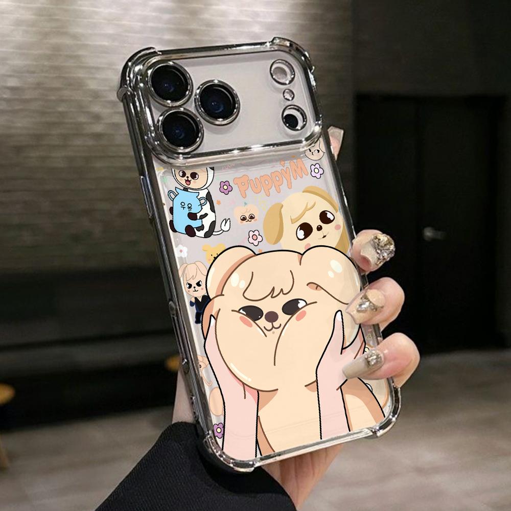 Cartoon K-Kids Strays Phone Case for iPhone 17 Air 16 15 14 Plus 13 12 11 Pro Max X Xs XR 8 e Anti-drop Transparent Soft Cover