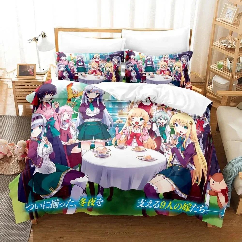 In Another World with My Smartphone Bedding Set Single Twin Full Queen King Size Bed Set Adult Kid Bedroom Duvetcover Sets Anime