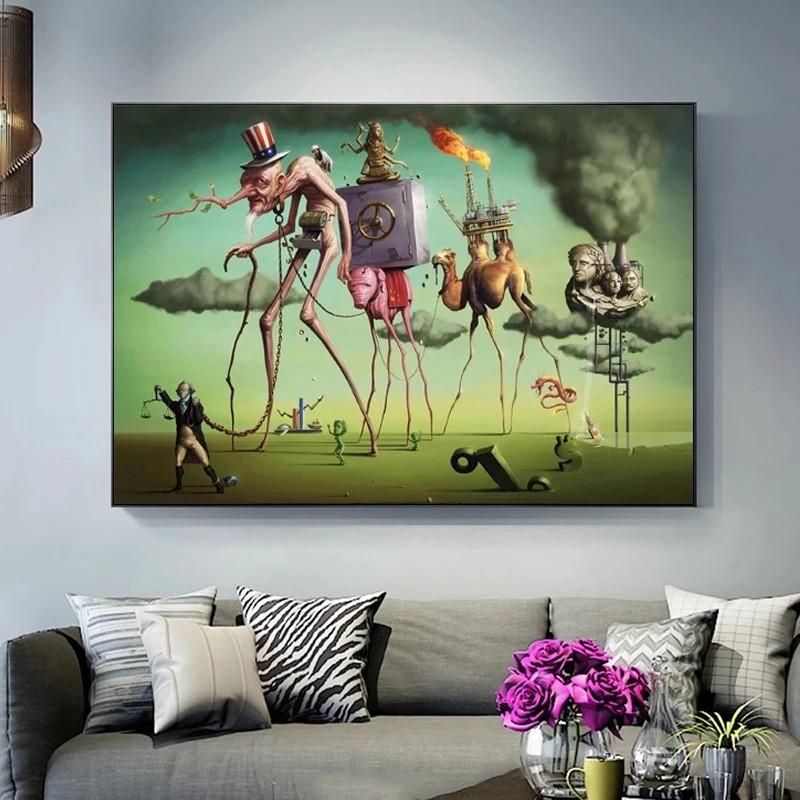Modern Abstract Canvas Art Wall Poster For Living Room Decor