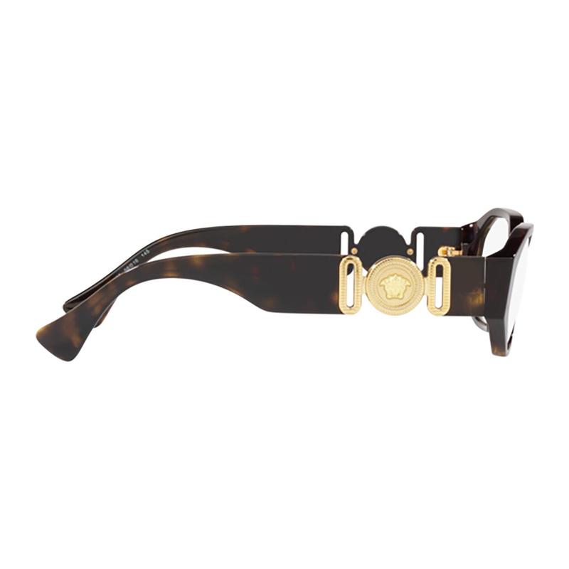 Versace Exquisite Personality Plate Irregular Shape Optical Frame Women's Brown 3438482 VE3320U108-Brown 56