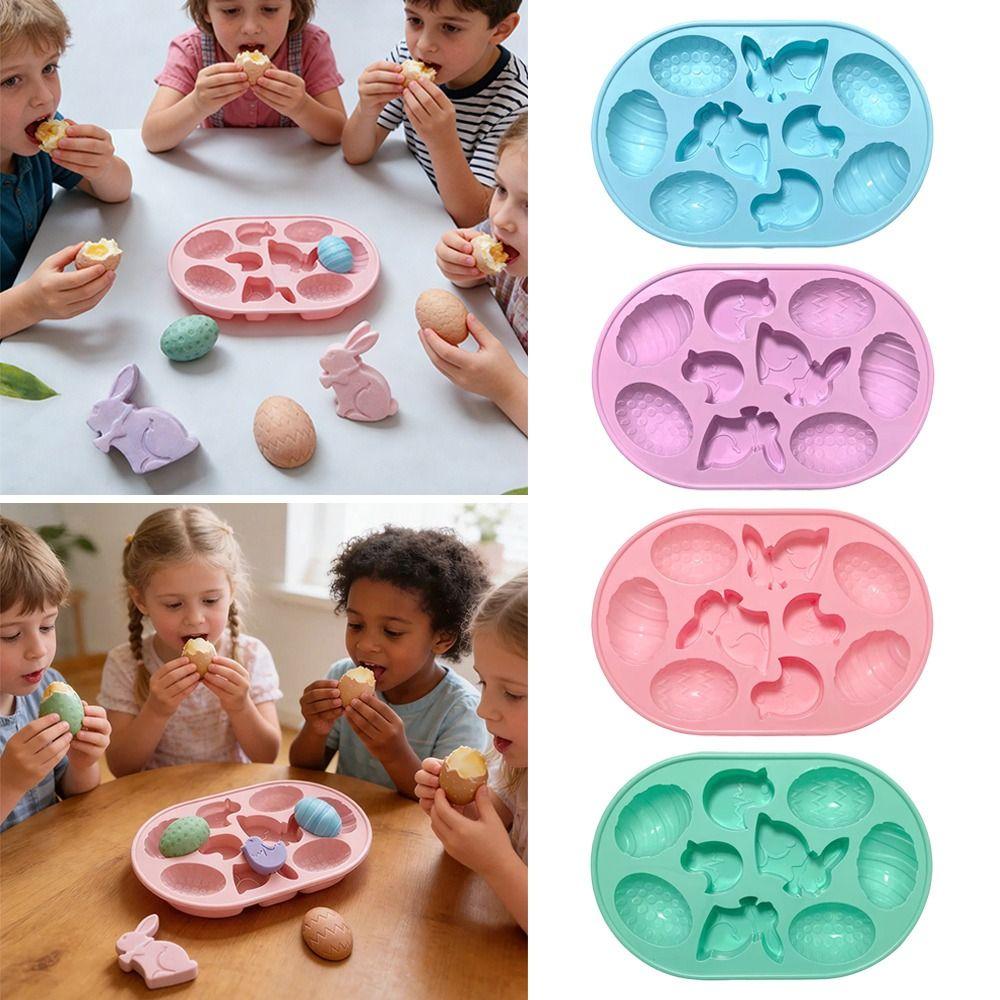 Bunny Easter Egg Mold Egg Shaped Chocolate Mold DIY Cookies Mold  Easter