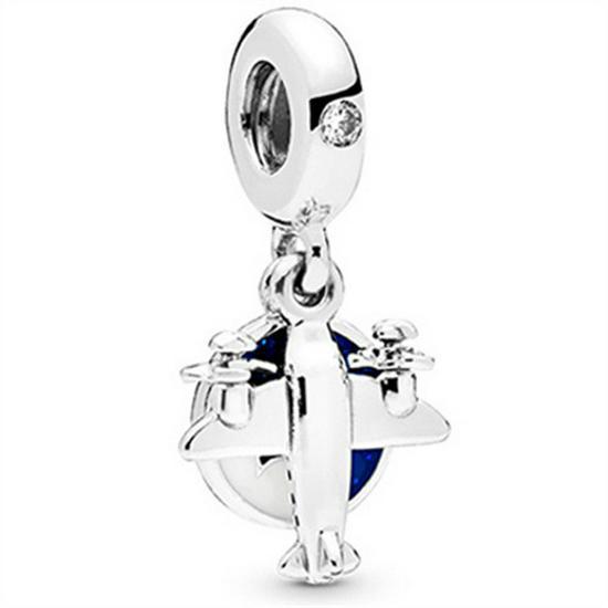 Ocean Heart Blue Dream Catcher Sterling Silver Bracelet with Beads