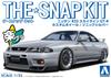 Aoshima Bunka Kyozai Série The Snap Kit Nissan R33 Skyline Vlastní kola Plastikový model Co., Ltd. (AOSHIMA) 1/32 GT-R (Sonic Silver) Předbarvený