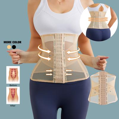 Invisible Double Belt Corset Transparent Summer Shaper Slimming Sheath Woman Flat Belly Waist Trainer Tight Shapewear