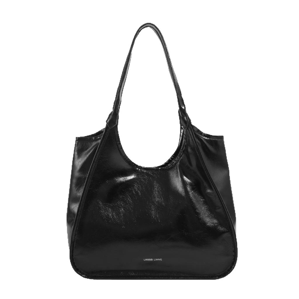 Summer 2025 New Niche Large Capacity Tote Bag for Women, Simple and Versatile Oil Wax Leather Handbag, Trendy Large Shoulder Bag