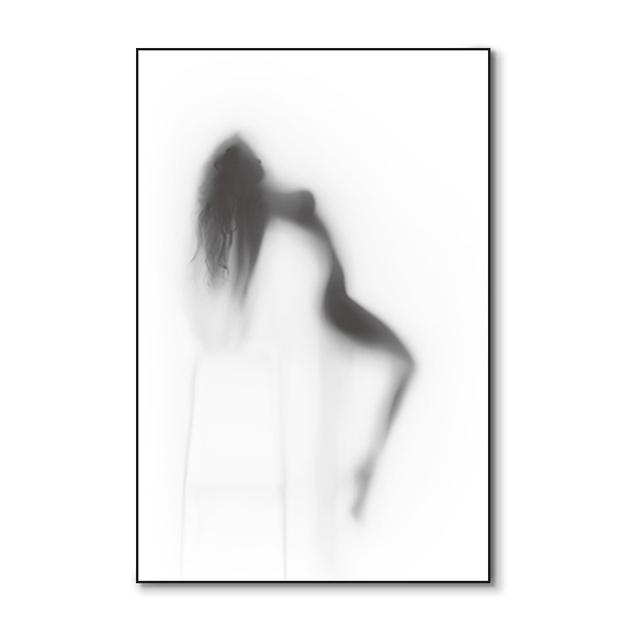 Modern Simple Style Bathroom Sexy Figure Black White Canvas Painting Abstract Body Art Picture Toilet Home Decoration Cuadros