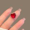 Women Brooch High-Gloss Cubic Zirconia Inlay Sparkling Heart Shape Lapel Pin Non-Slip Buckle Suits Cardigans Sweaters Shirts Badge