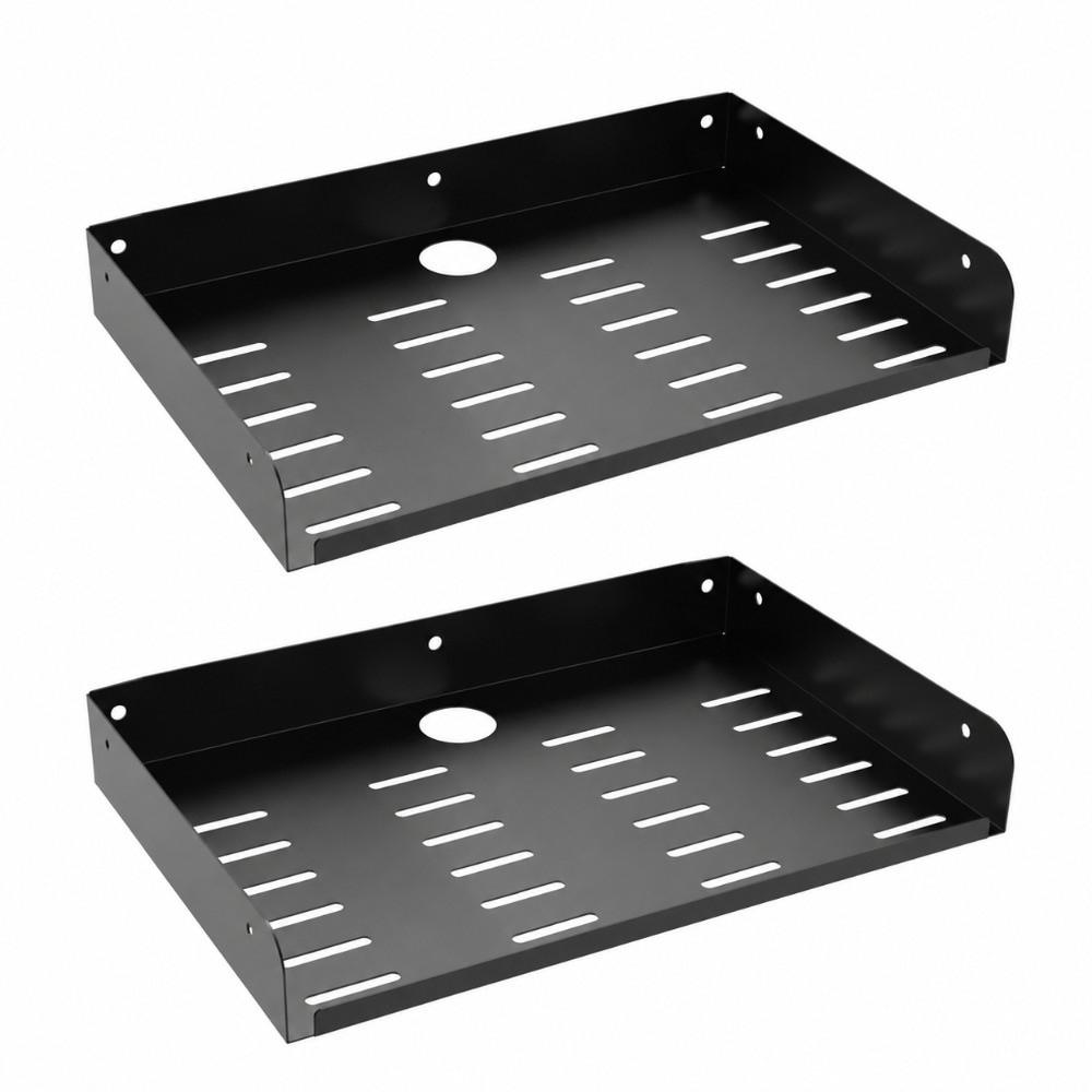 2 Pack Carbon Steel Storage Rack 12" X 8" Display Shelf Versatile Floating Wall Shelf Kitchen