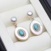 Genuine Freshwater Silver 925 Pearl Earrings Woman,Hanging Earrings With Natural Pearls Wife Anniversary Gift Black White Pink
