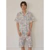 Lunaluz Men S Short Sleeve Collar Pajama Set Elize