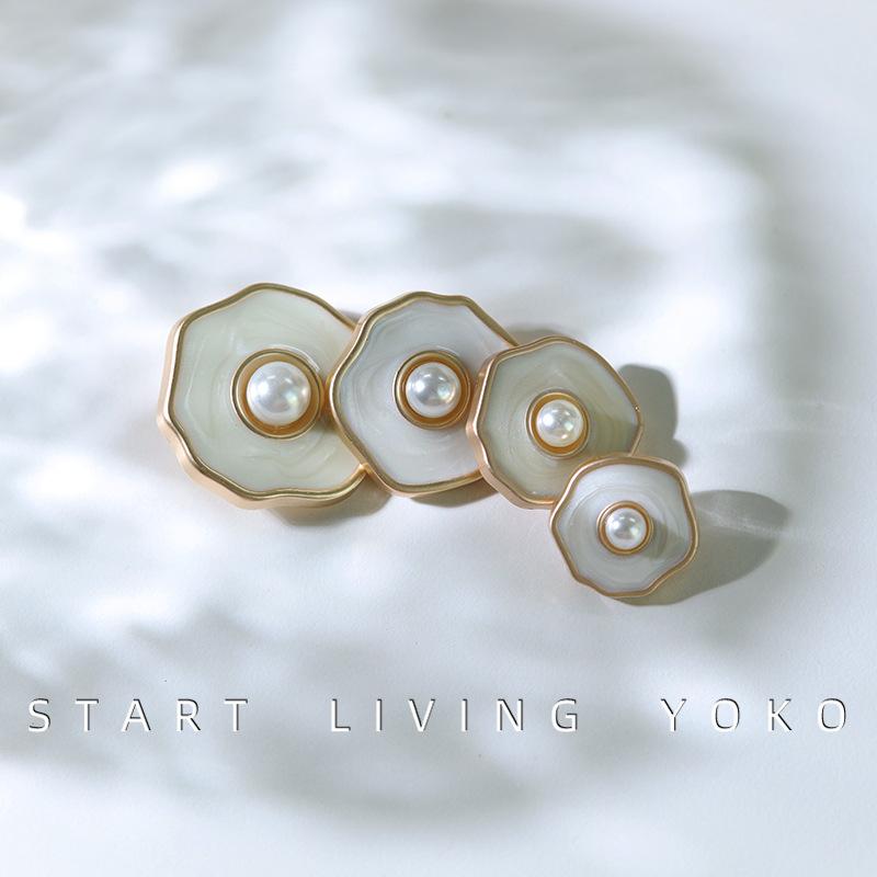 Beaded Metal Buttons For Clothes Decorative Garments Accessories Large Sewing Button Coat Jacket Diy Crafts Embellishments 6pcs