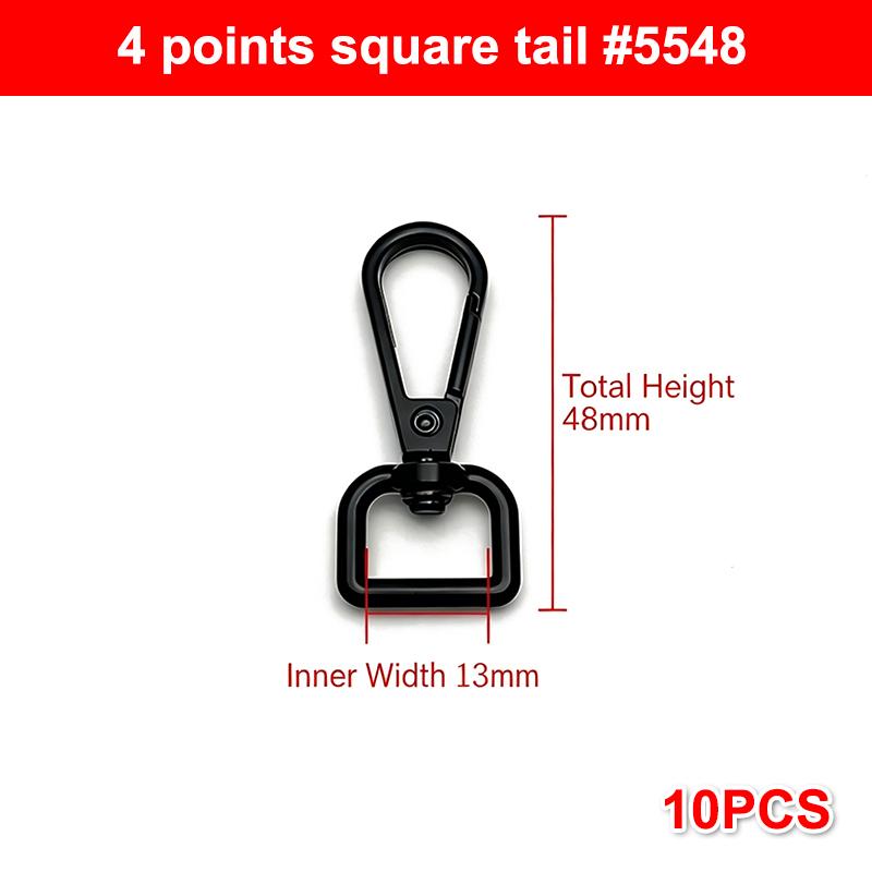 10Pcs Zinc Alloy Swivel Snap Hooks With Heavy Duty Rust Proof Structure For Diy Bag Making Keychain Lanyard Crafting Projects