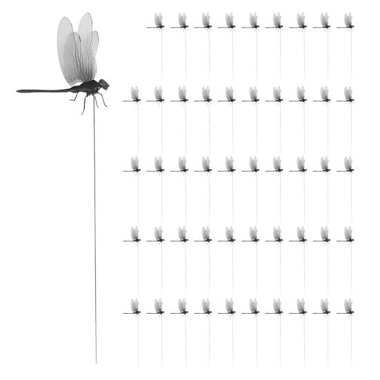 Zahradní zápichy vážky 3D Velké zápichy vážky Vložka do květináče Dekorace vážky s tyčkou pro vnitřní venkovní truhlík na okno balkon