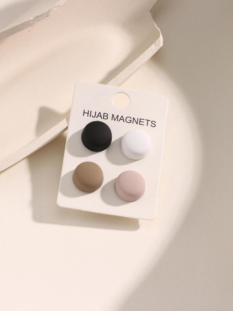 Colorful Magnetic Clasp Brooch Set: Strong Round Magnet Buckle for Shawls and Scarves