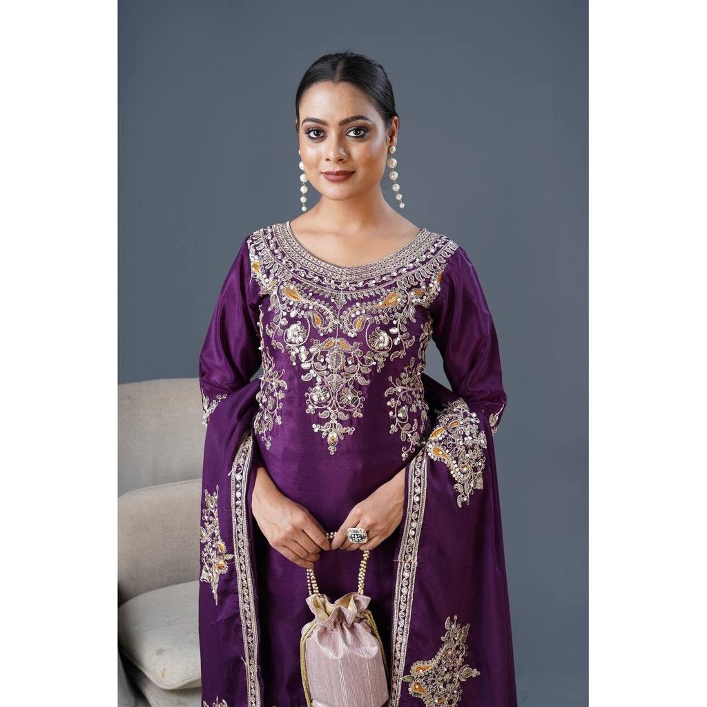 Women Designer Ready To Wear Salwar Kameez Palazzo Suit Indian Pakistani Ethnic SC-2106