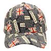Flag National Uk Character Baseball Cap Printed Letter  Casual Hat  Simple