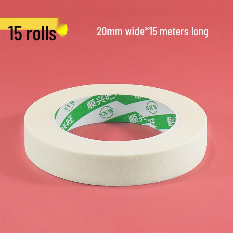 Writable Crepe Paper Tape: No-residue, Hand-tearable, Traceless Adhesive Ideal for Art Students, Spray Painting, Color Separation, and Decoration.