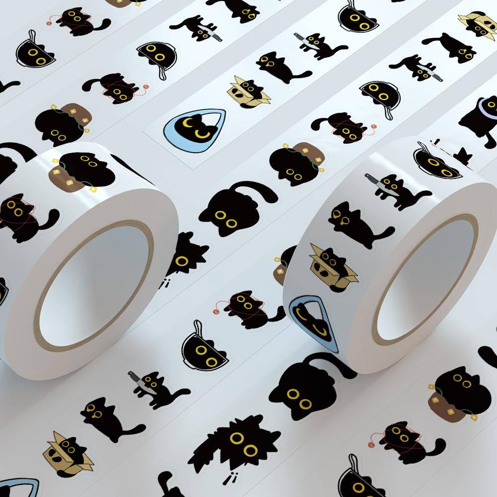 500pcs Cartoon Cute Black Cat Stickers Decals For Laptop Notebook Skateboard Helmet Guitar DIY Aesthetic Stickers Creative Gifts