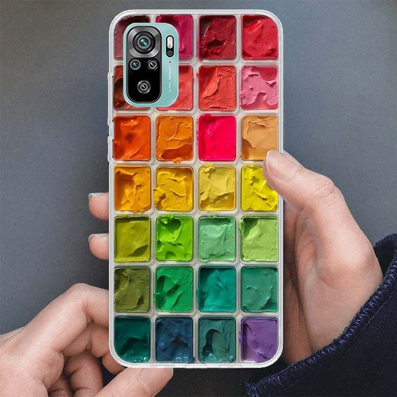 Watercolors Set Paint Palette Painting Box Phone Case For Xiaomi Redmi Note 14 13 12S 12 10 10S 11 Pro Plus 11S 11E 11T 9 9S Sof