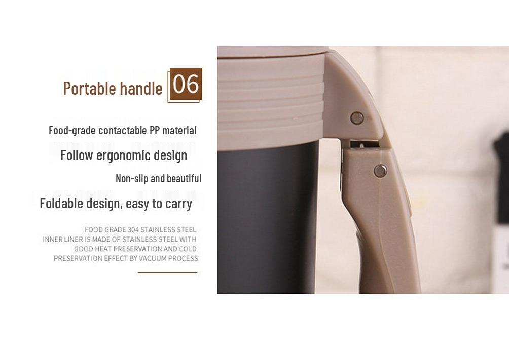 Men's 1500ml Stainless Steel Travel Thermos Flask - Large Capacity Outdoor Vacuum Bottle